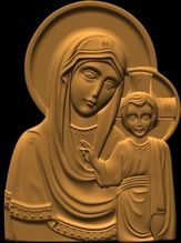 3D модель в stl формате Казанская икона Пресвятой Богородицы