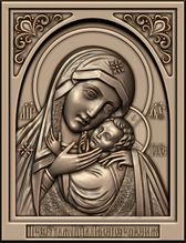 3д модель православной иконы Касперовская Богородица