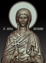 3д модель православной иконы Святая равноапостольная Мария Магдалина