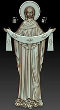 3д модель православной  иконы Покров Пресвятой Богородицы