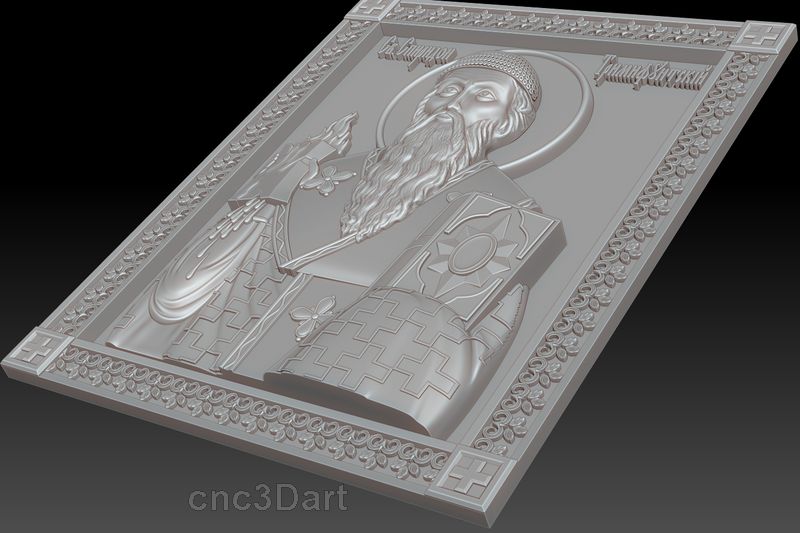 3d модель рельефа Святитель Спиридон Тримифунтский